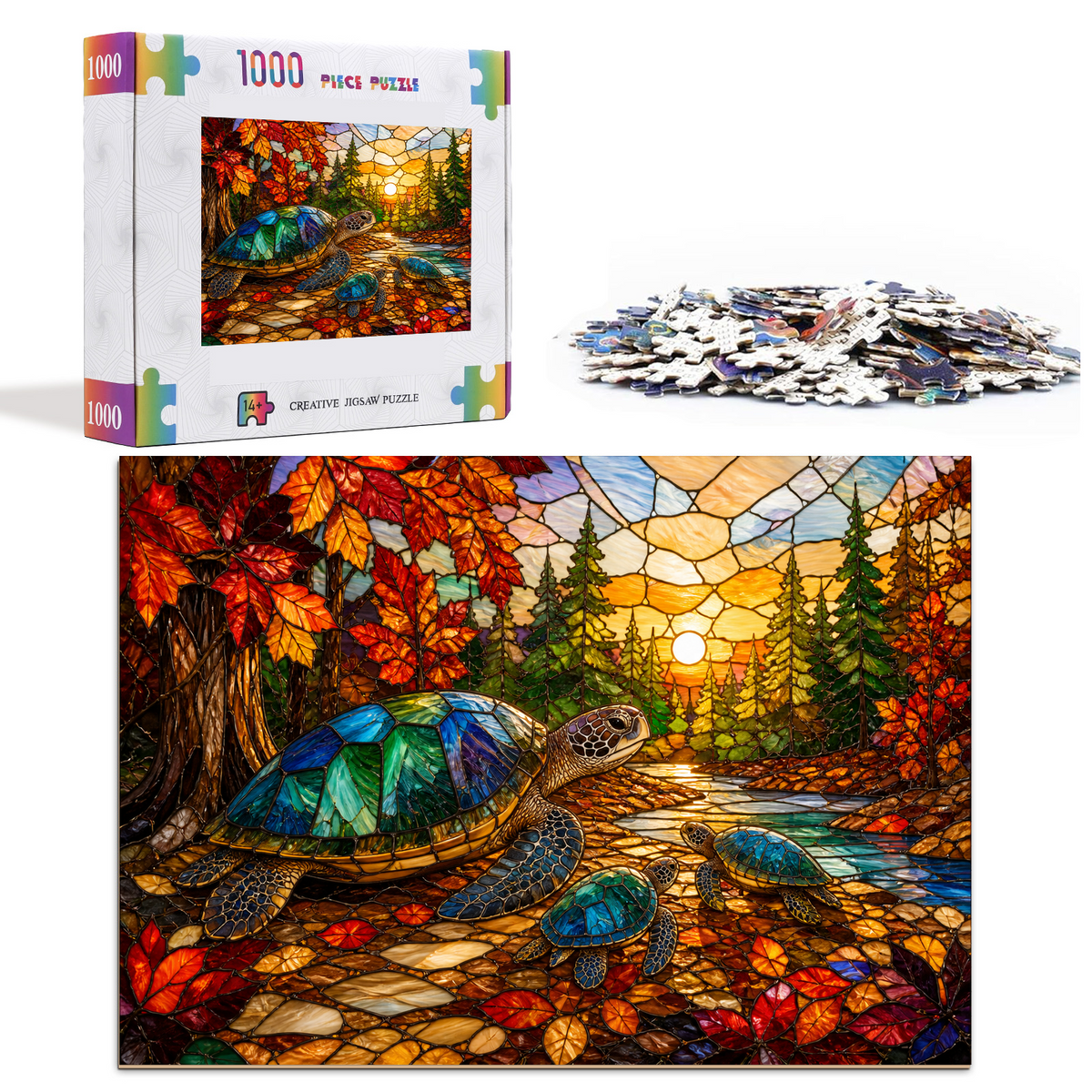 Story-Rich Sea Turtles Landscape Puzzle - puzzle product view