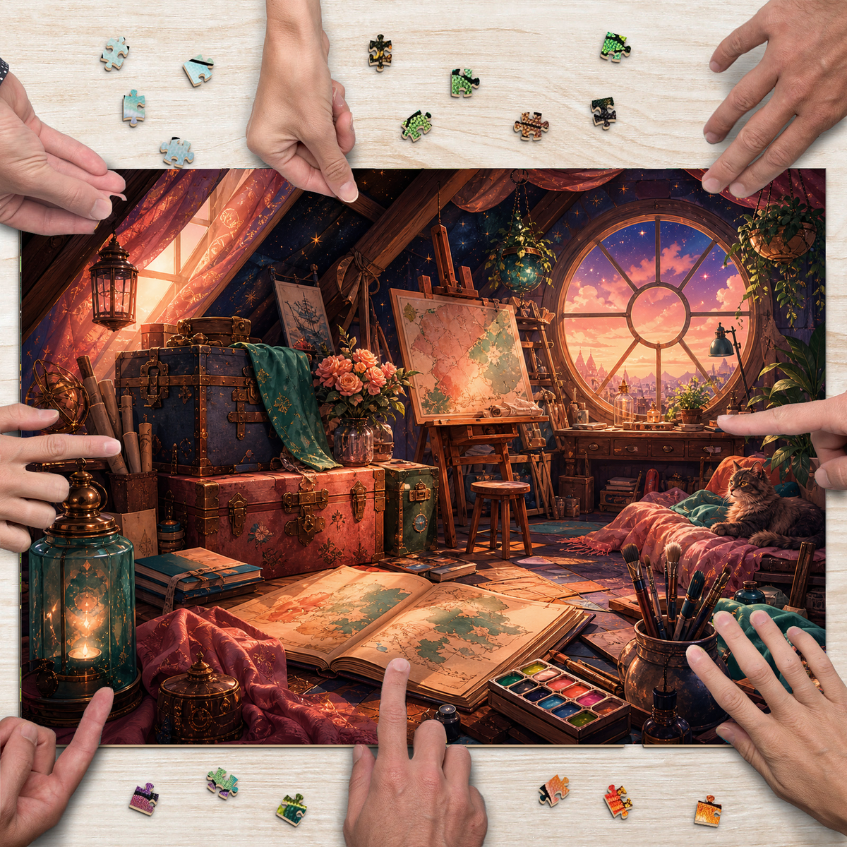 Twilight Attic Treasure Studio Landscape Puzzle - puzzle product view