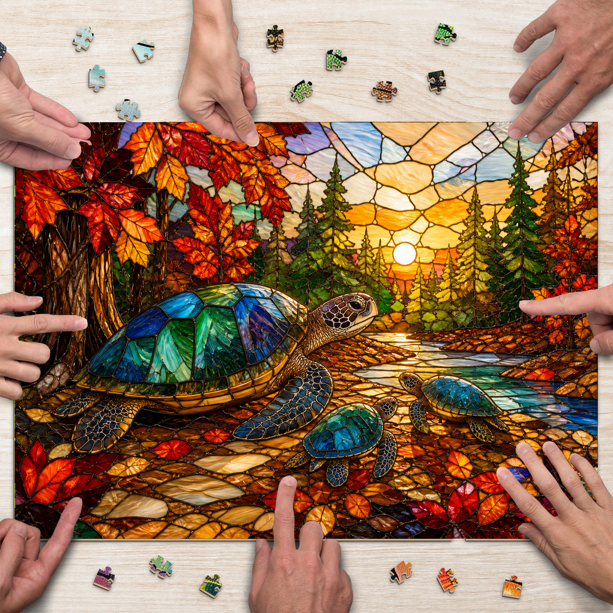 Story-Rich Sea Turtles Landscape Puzzle - puzzle product view