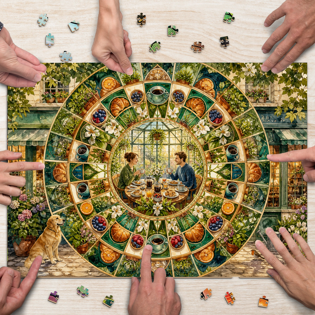 Luminous Greenhouse Breakfast Landscape Puzzle - puzzle product view