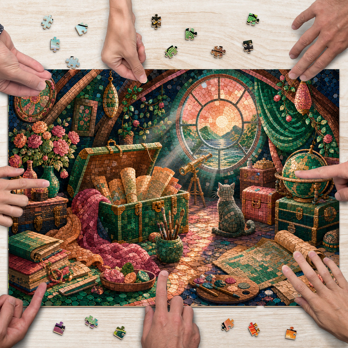 Emerald Attic Treasure Studio Landscape Puzzle - puzzle product view