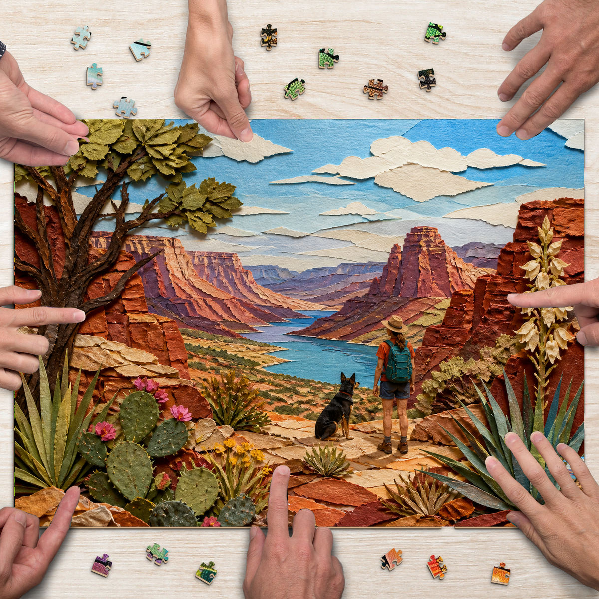 Vibrant Desert Canyon Landscape Puzzle - puzzle product view
