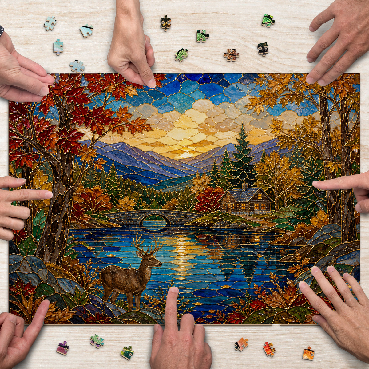 Quiet Autumn Woodland Landscape Puzzle - puzzle product view