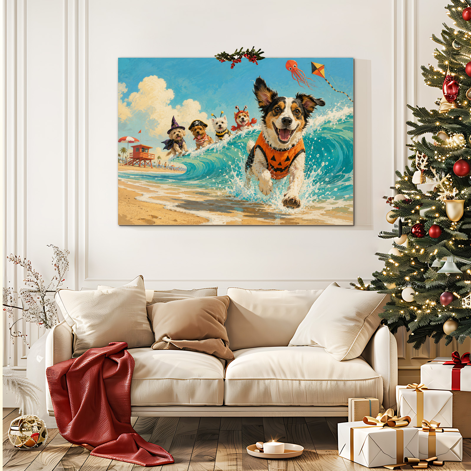 Halloween Dogs Surf Parade 1000 Piece Puzzle - puzzle packaging view