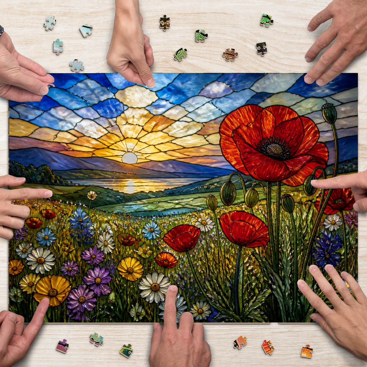 Quiet Wildflower Meadow Landscape Puzzle - puzzle product view