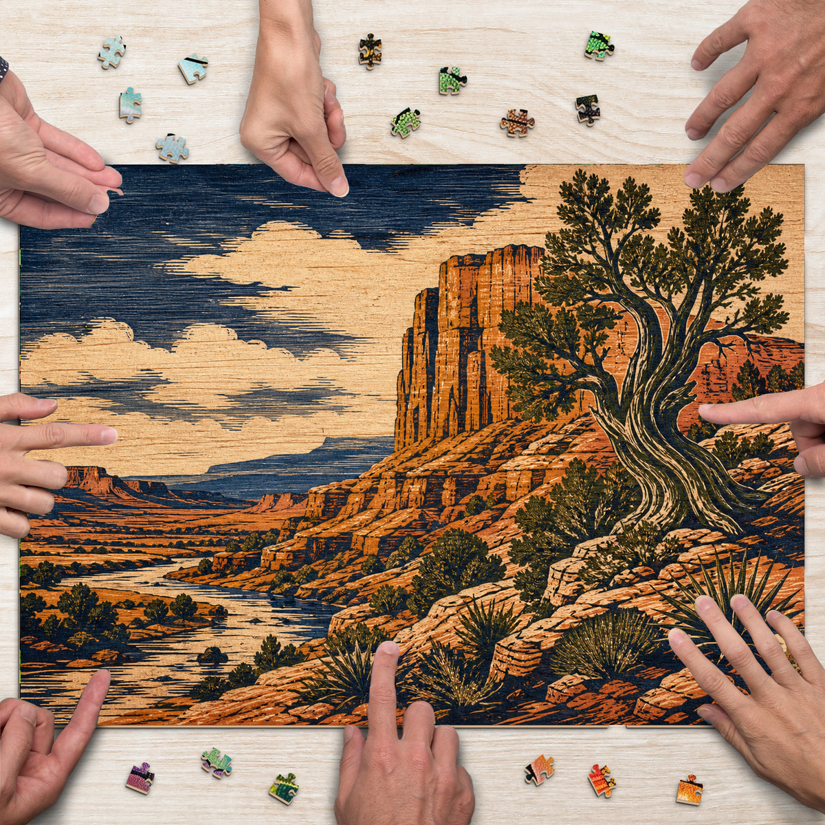 Quiet Desert Canyon Landscape Puzzle - puzzle product view