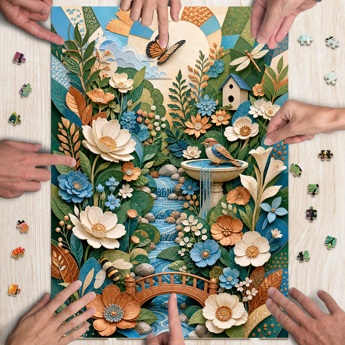 Luminous Paper Garden Symphony Portrait Puzzle - puzzle product view