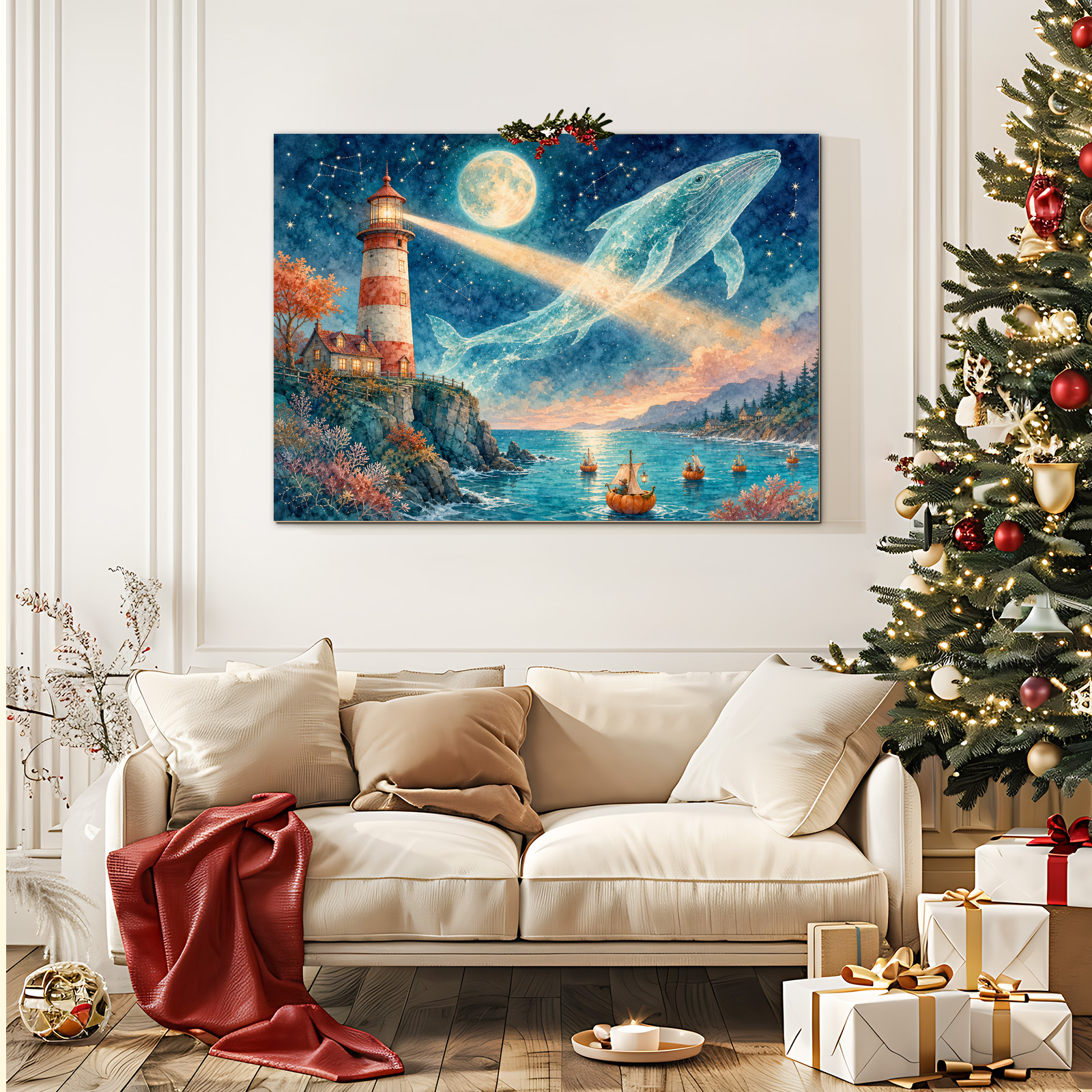 Ghost Whale Lighthouse 1000 Piece Puzzle - puzzle packaging view