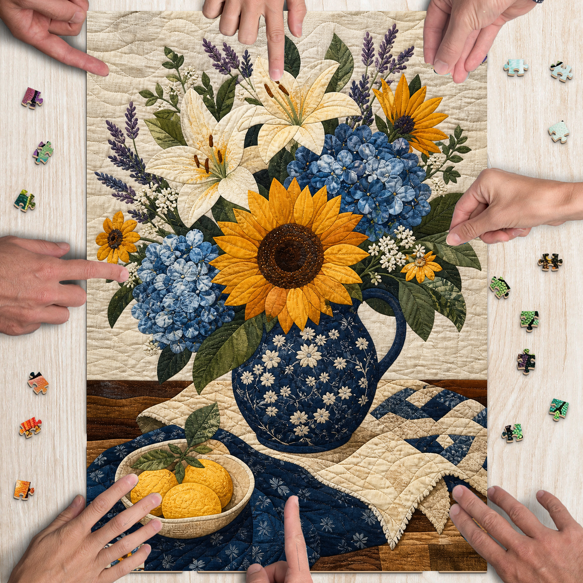 Vibrant Botanical Still Life Portrait Puzzle - puzzle product view