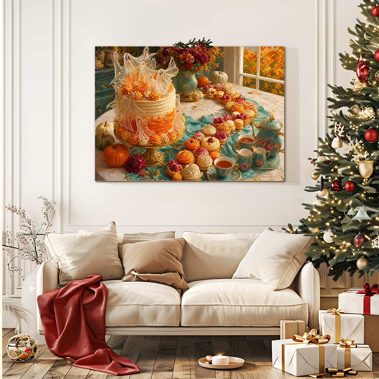 Pumpkin Spice Ghost Cake 1000 Piece Puzzle - puzzle packaging view