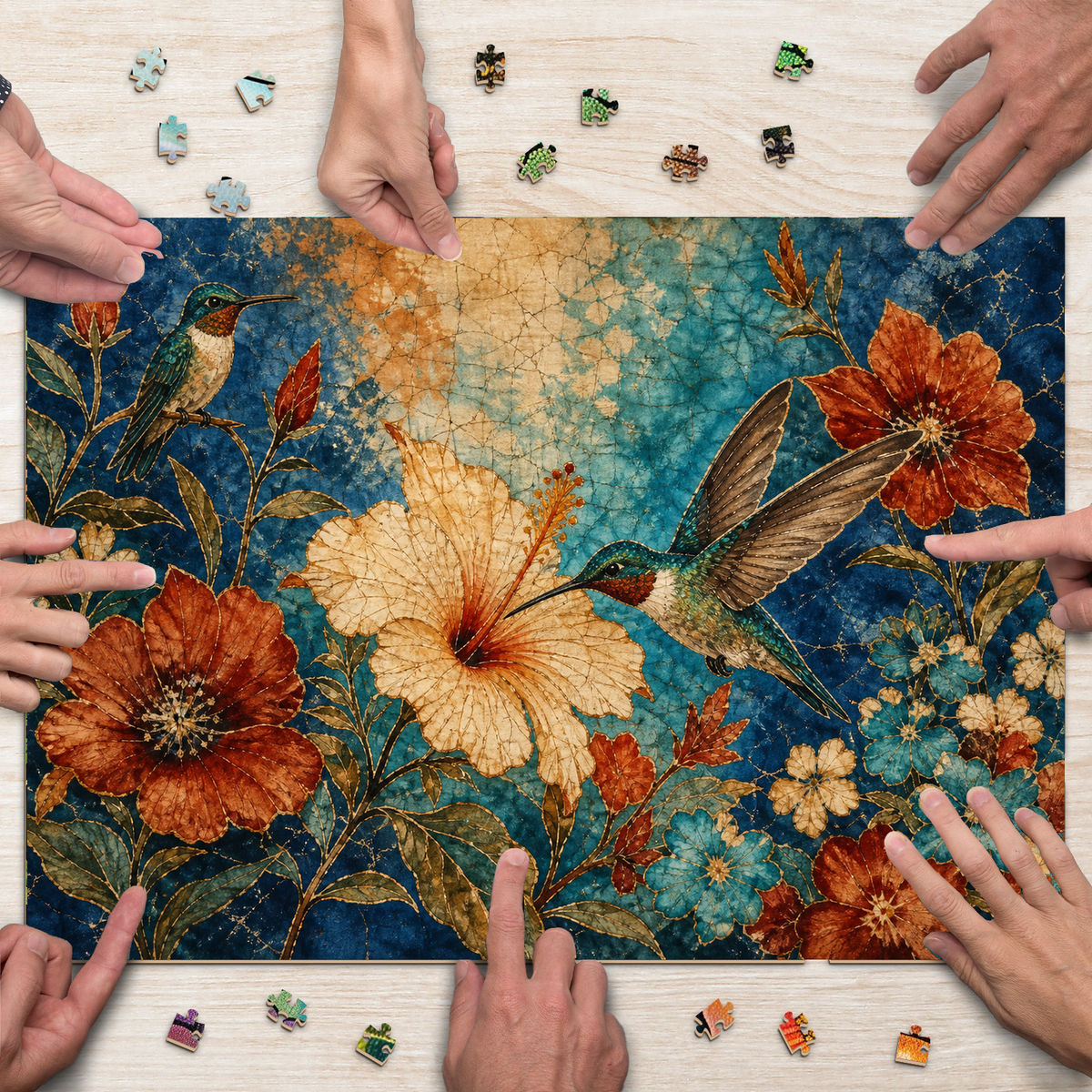 Quiet Hummingbirds Landscape Puzzle - puzzle product view
