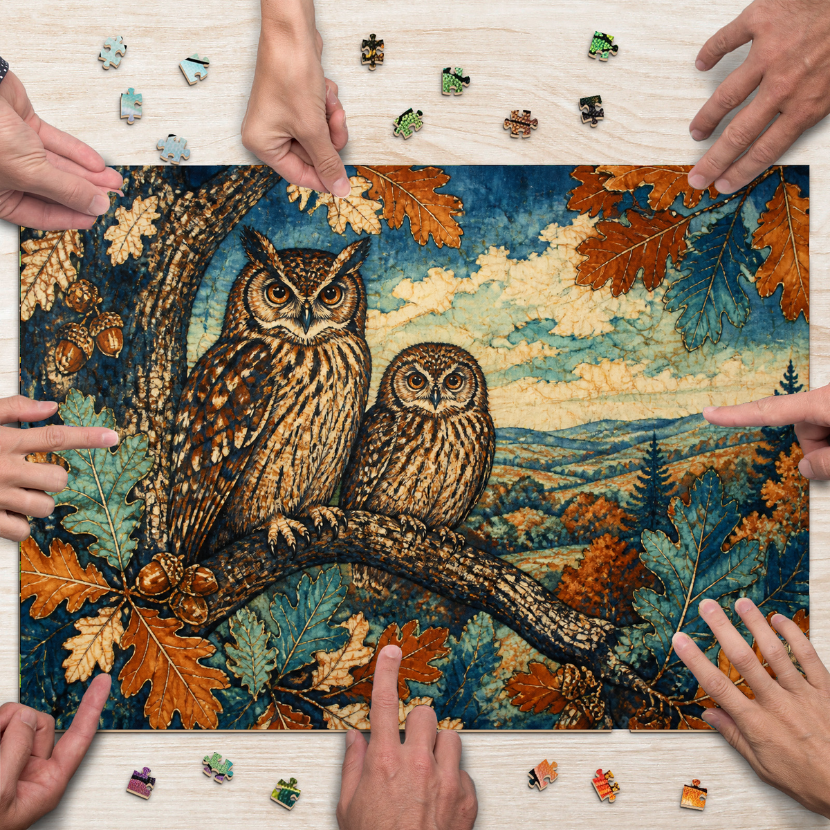 Story-Rich Owls Landscape Puzzle - puzzle product view