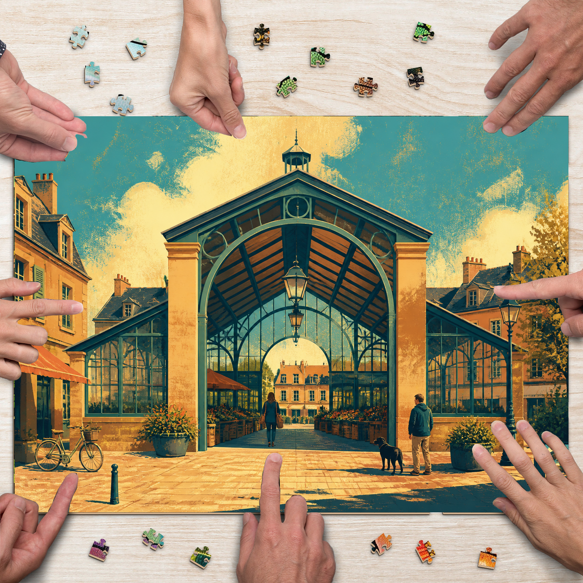 Quiet Covered Market Hall Landscape Puzzle - puzzle product view