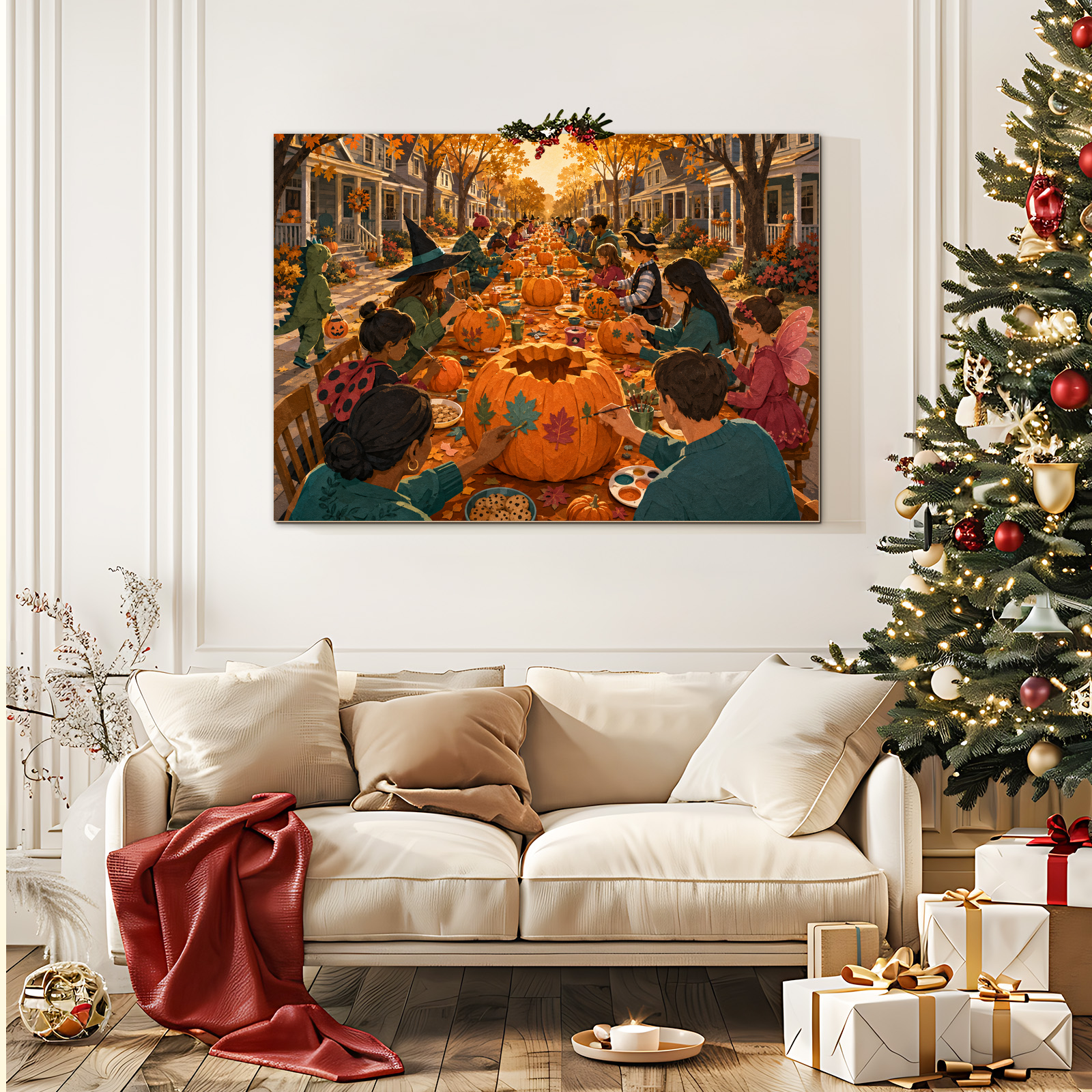 Pumpkin Decorating Party 1000 Piece Puzzle - puzzle packaging view