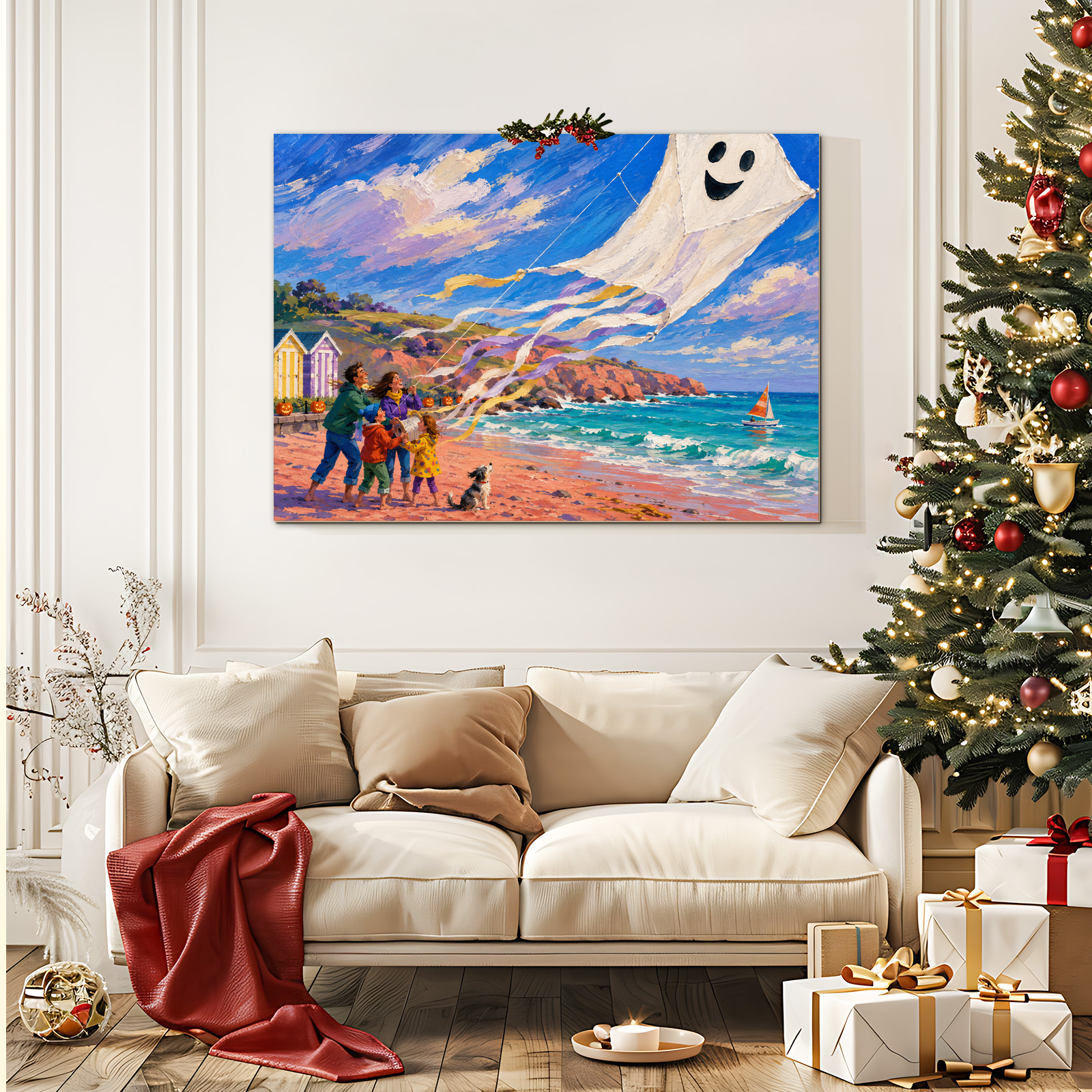 Giant Ghost Kite Halloween 1000 Piece Puzzle - puzzle packaging view