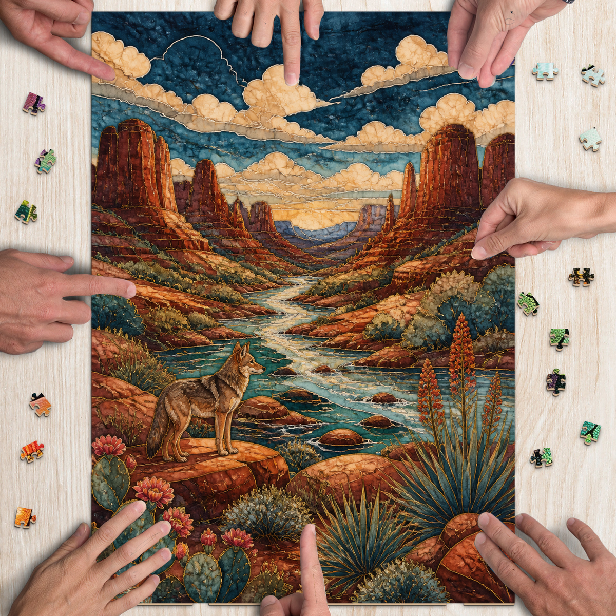 Story-Rich Desert Canyon Portrait Puzzle - puzzle product view