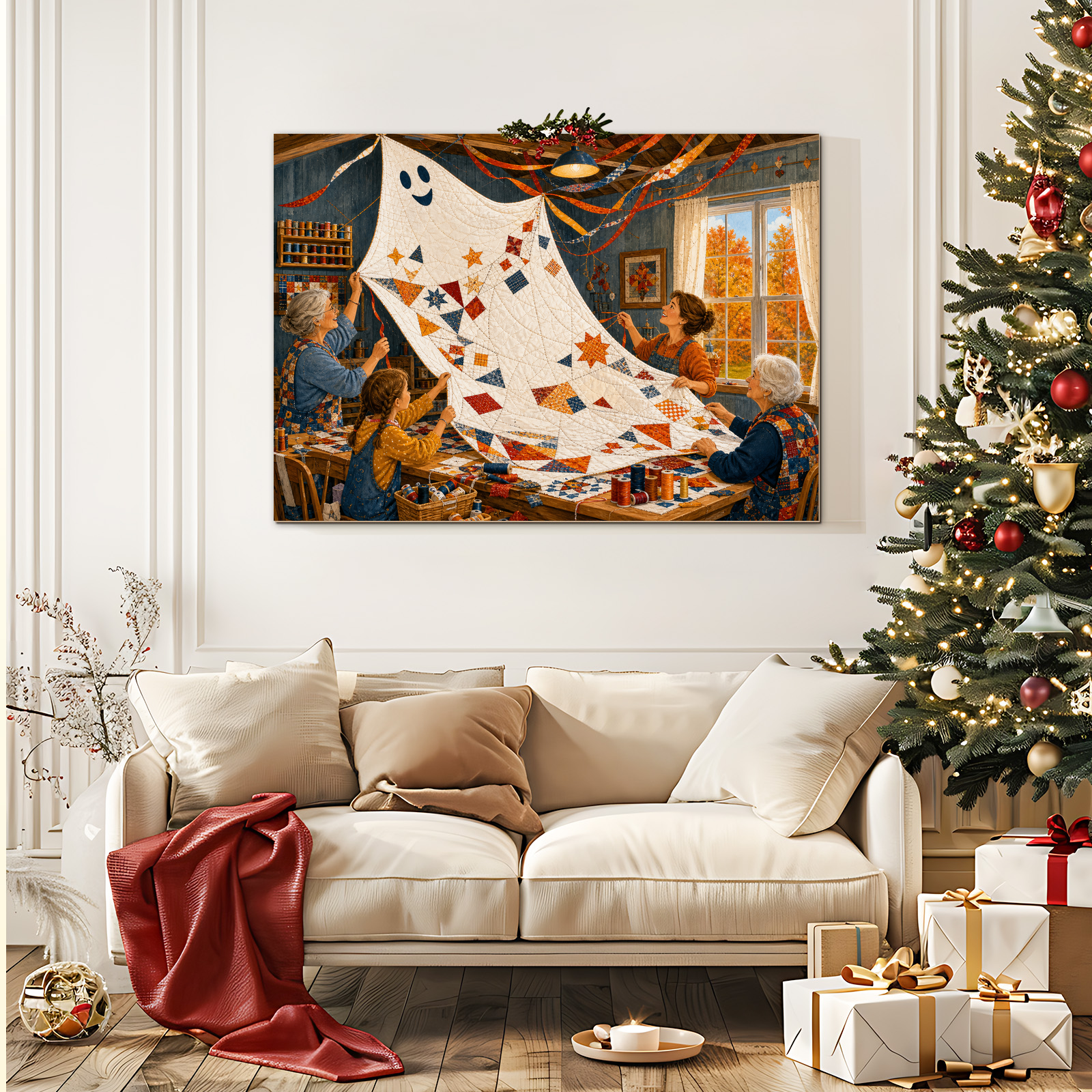 Patchwork Ghost Kite 1000 Piece Puzzle - puzzle packaging view