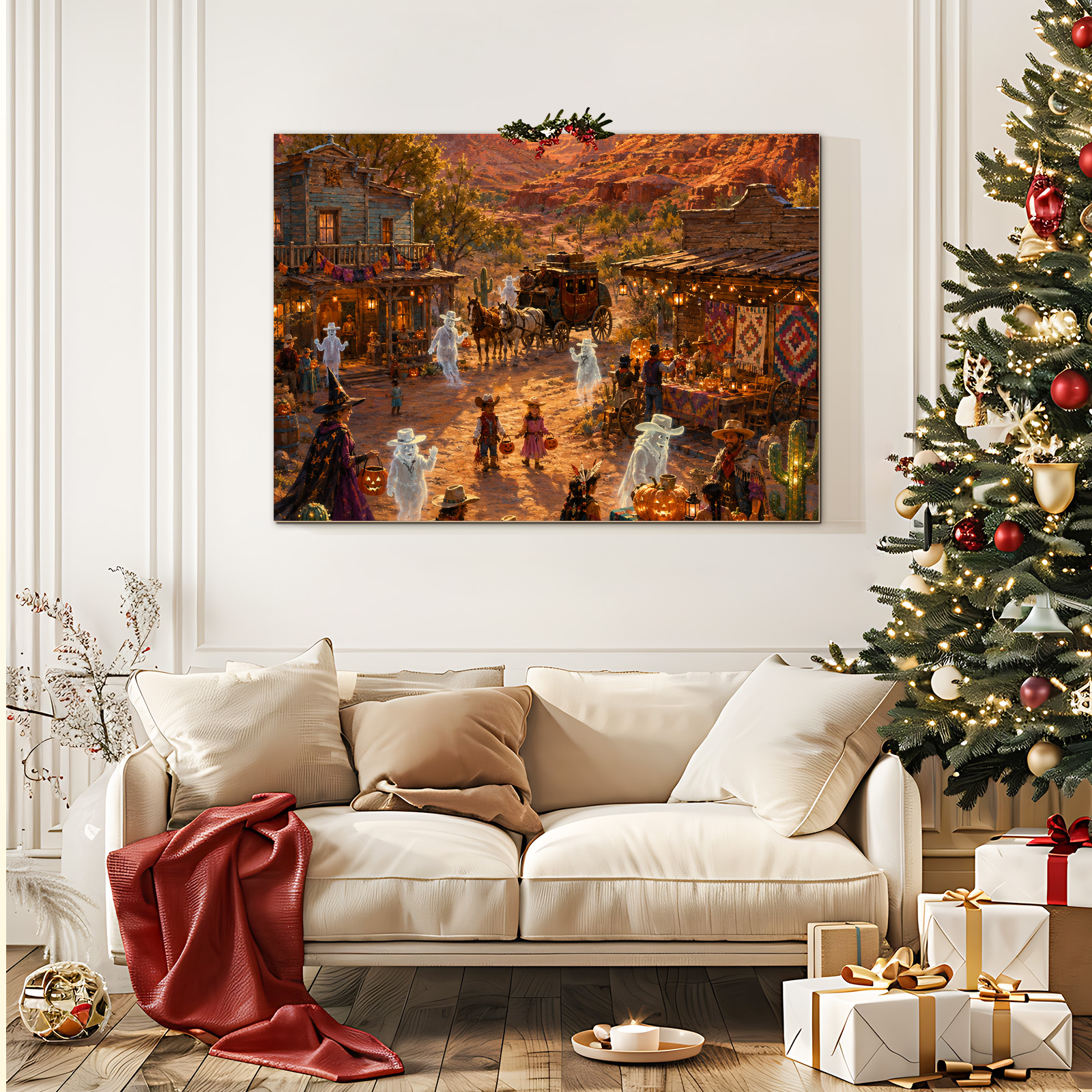Sunset Halloween Ghost Town Jigsaw Puzzle - puzzle packaging view