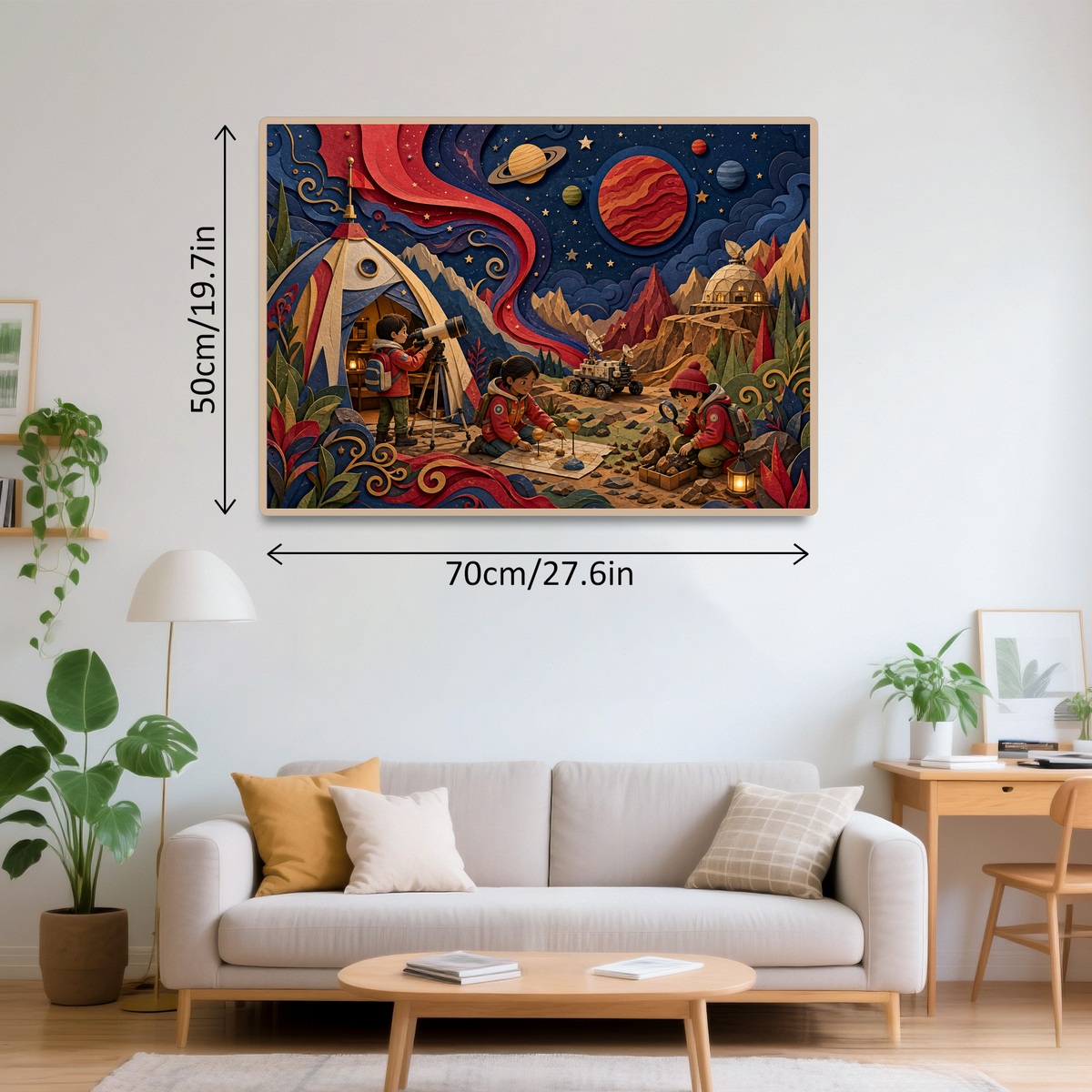 Starlit Space Explorer Camp Landscape Puzzle - puzzle product view