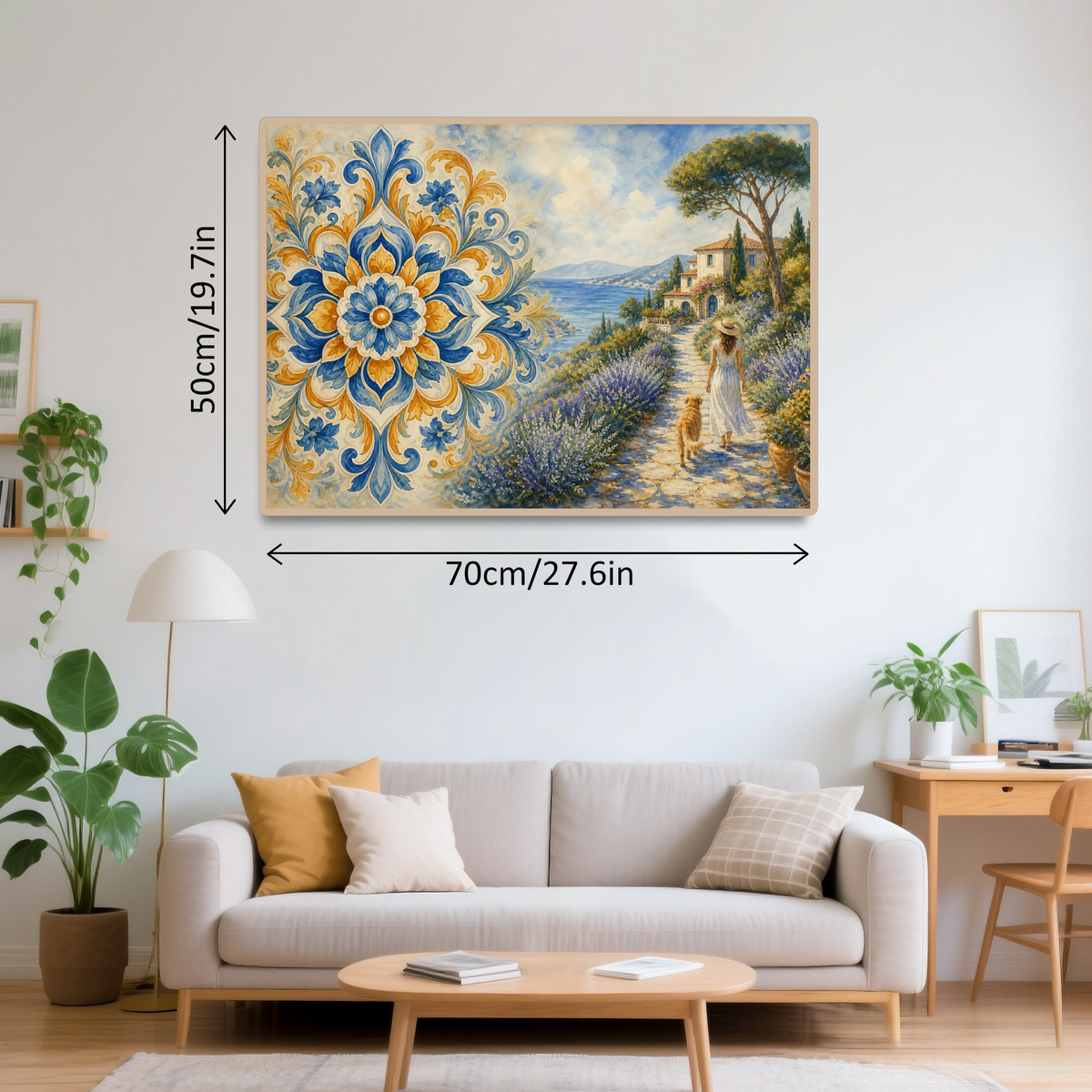 Rain Washed Ceramic Mural Mandala Ornamental Landscape Puzzle - puzzle product view