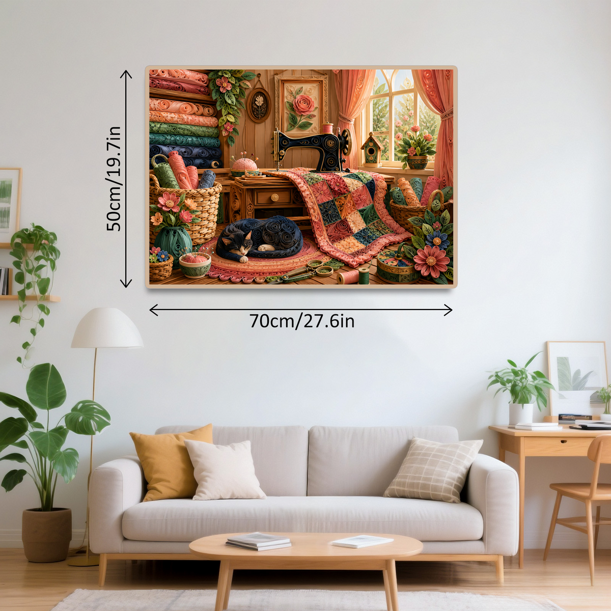 Whispering Cottage Sewing Room Landscape Puzzle - puzzle product view