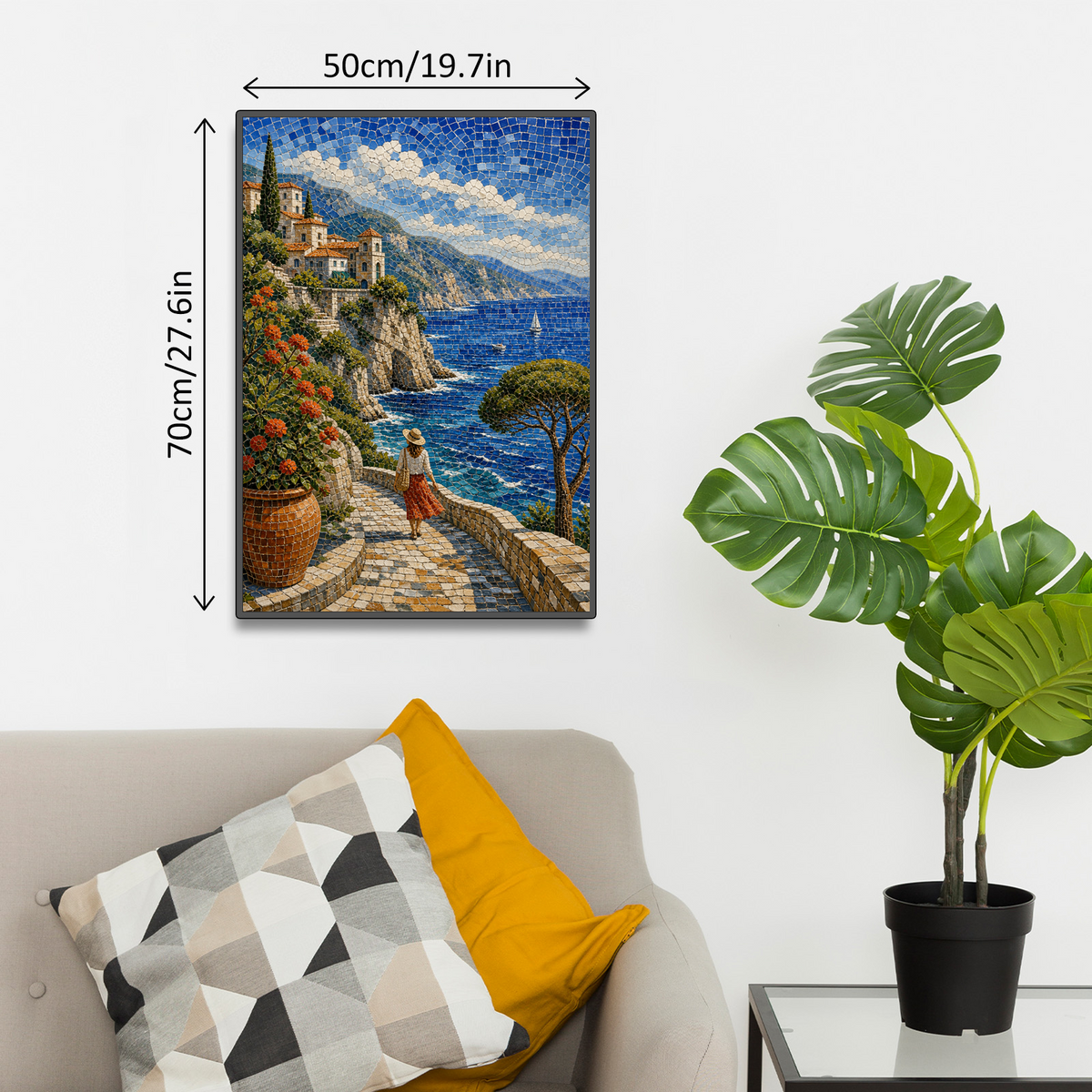 Luminous Coastal Cliffs Portrait Puzzle - puzzle product view