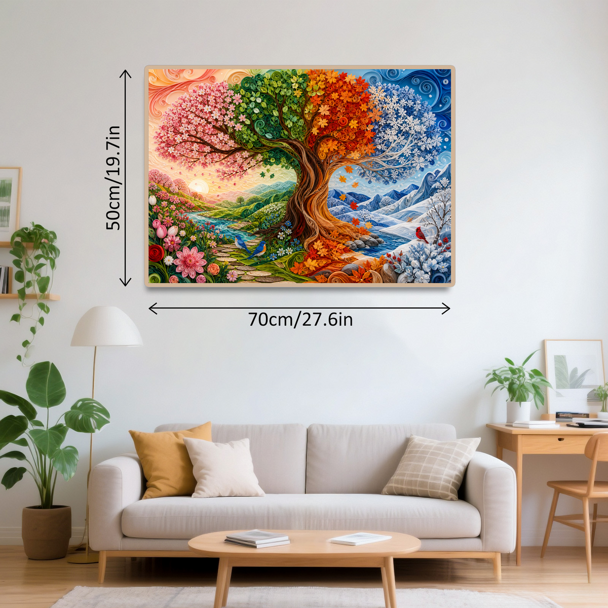Whispering Four Seasons Tree Landscape Puzzle - puzzle product view