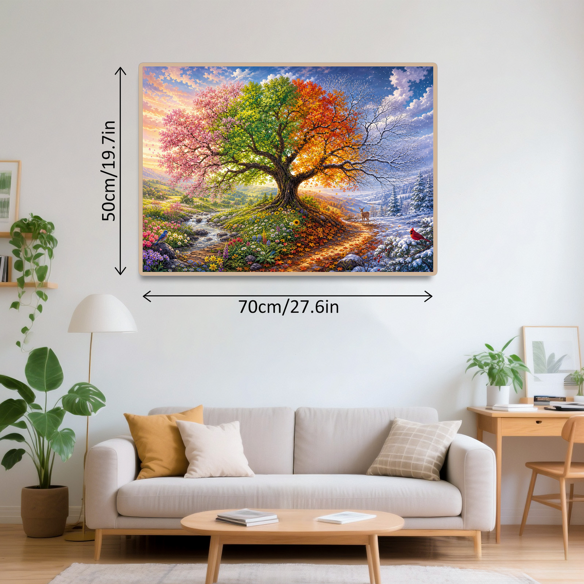 Wildflower Four Seasons Tree Landscape Puzzle - puzzle product view