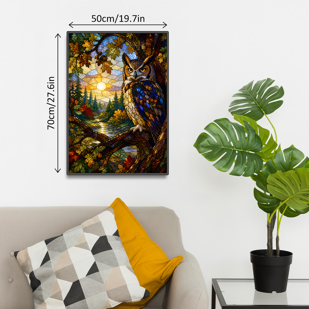 Vibrant Owls Portrait Puzzle - puzzle product view