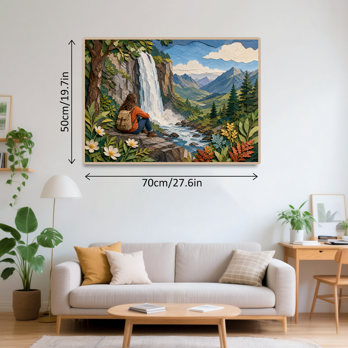 Luminous Waterfall Gorge Landscape Puzzle - puzzle product view