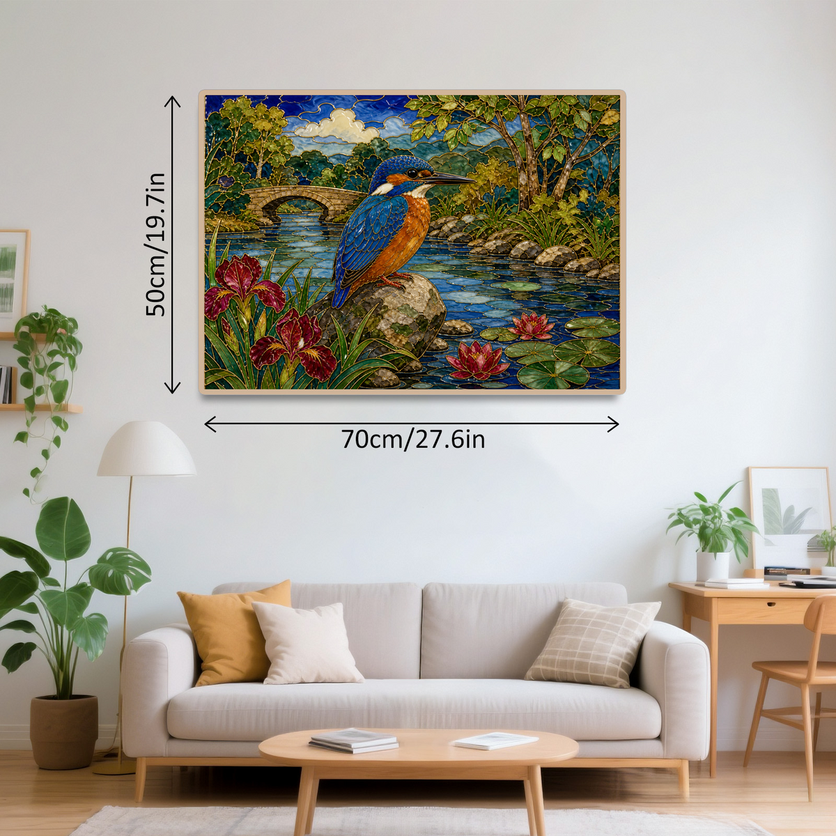 Quiet Kingfisher By A River Landscape Puzzle - puzzle product view