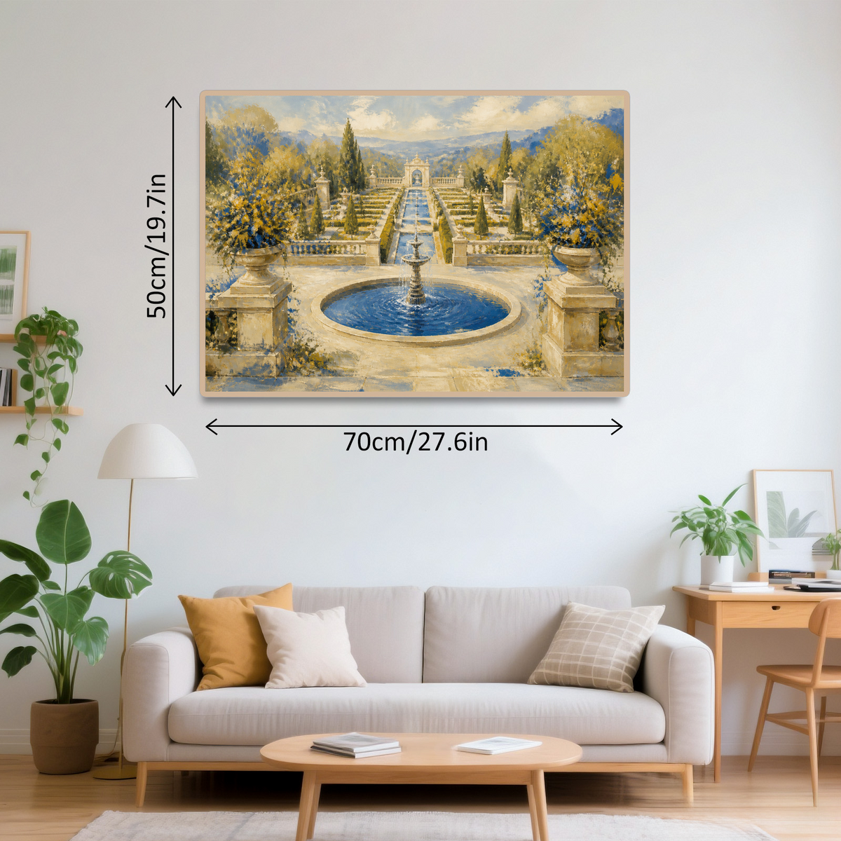 Rain Washed Geometric Garden Tile Mural Landscape Puzzle - puzzle product view