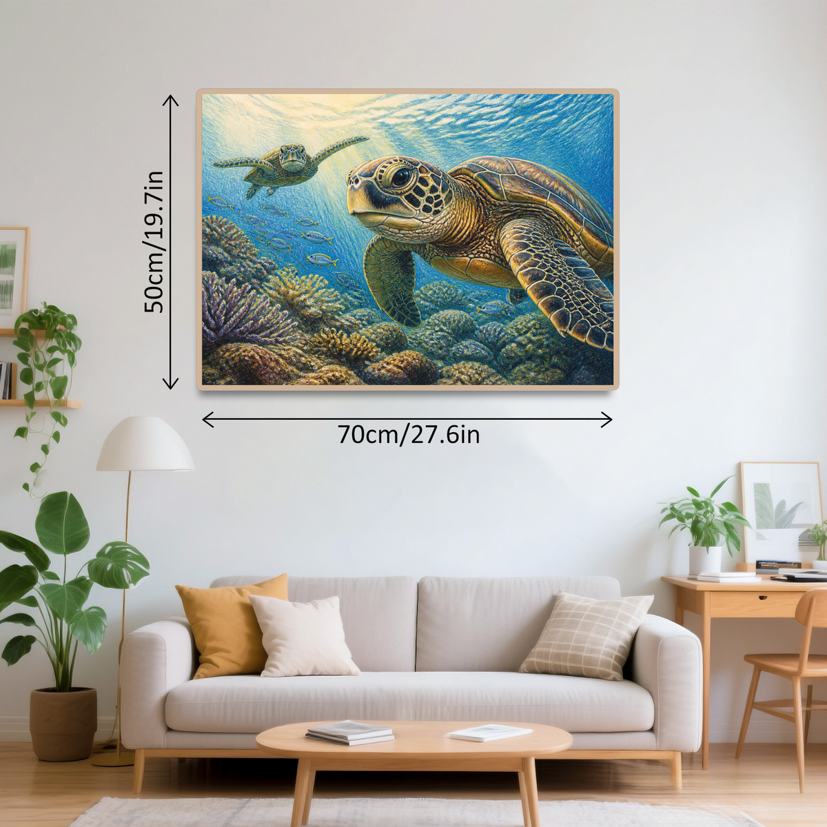 Luminous Sea Turtles Landscape Puzzle - puzzle product view
