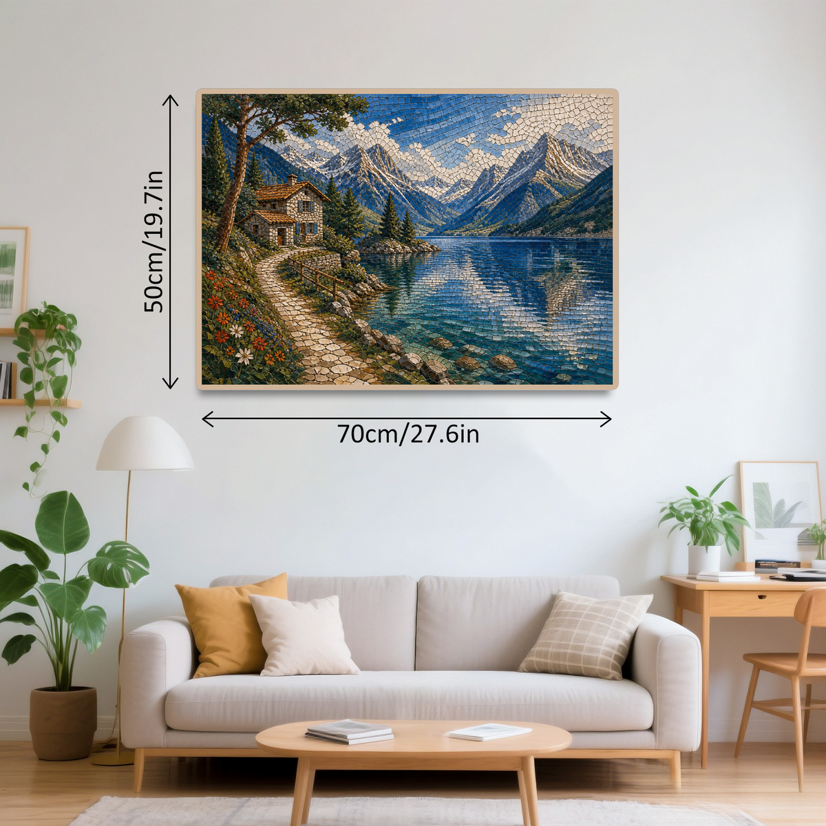 Luminous Alpine Lake Landscape Puzzle - puzzle product view