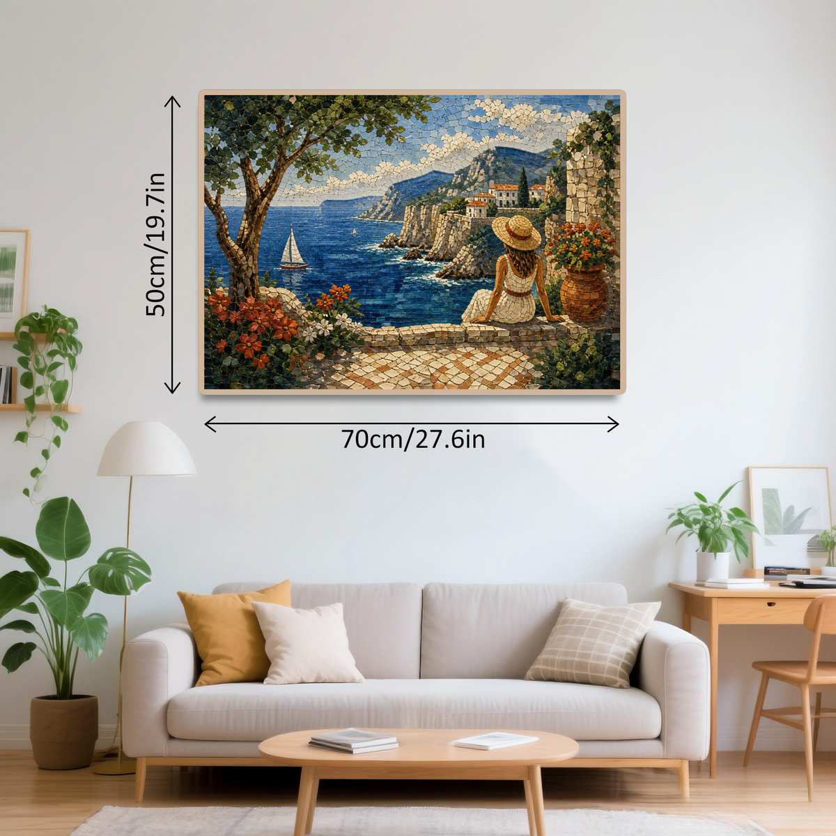 Vibrant Coastal Cliffs Landscape Puzzle - puzzle product view