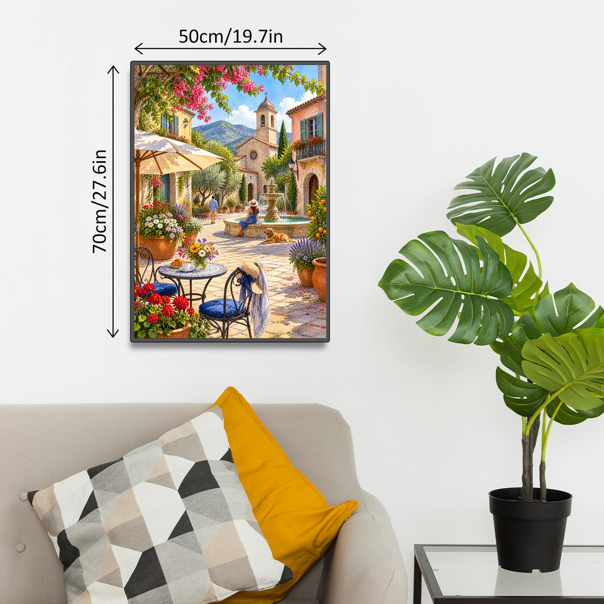 Story-Rich Garden Courtyard Portrait Puzzle - puzzle product view
