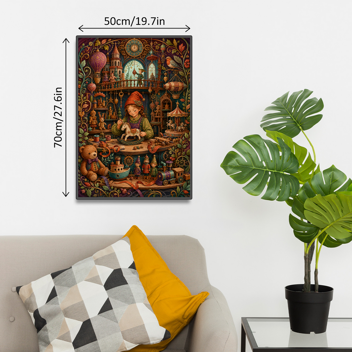 Amber Holiday Toy Workshop Portrait Puzzle - puzzle product view