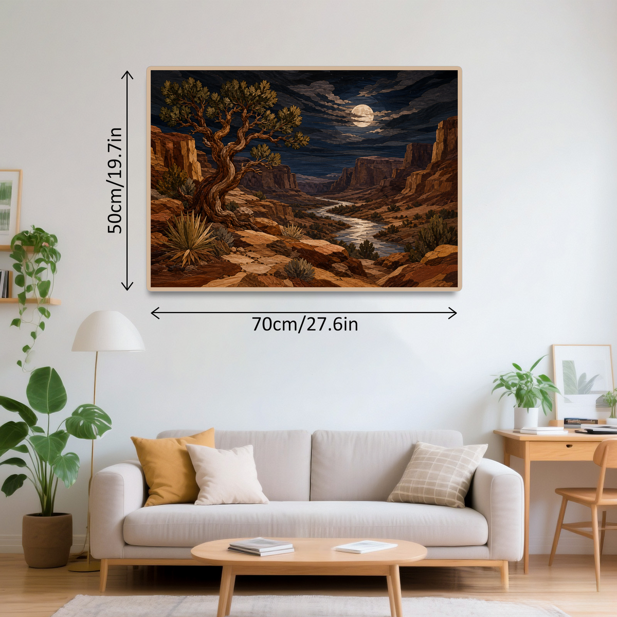 Moonlit Desert Canyon Landscape Puzzle - puzzle product view