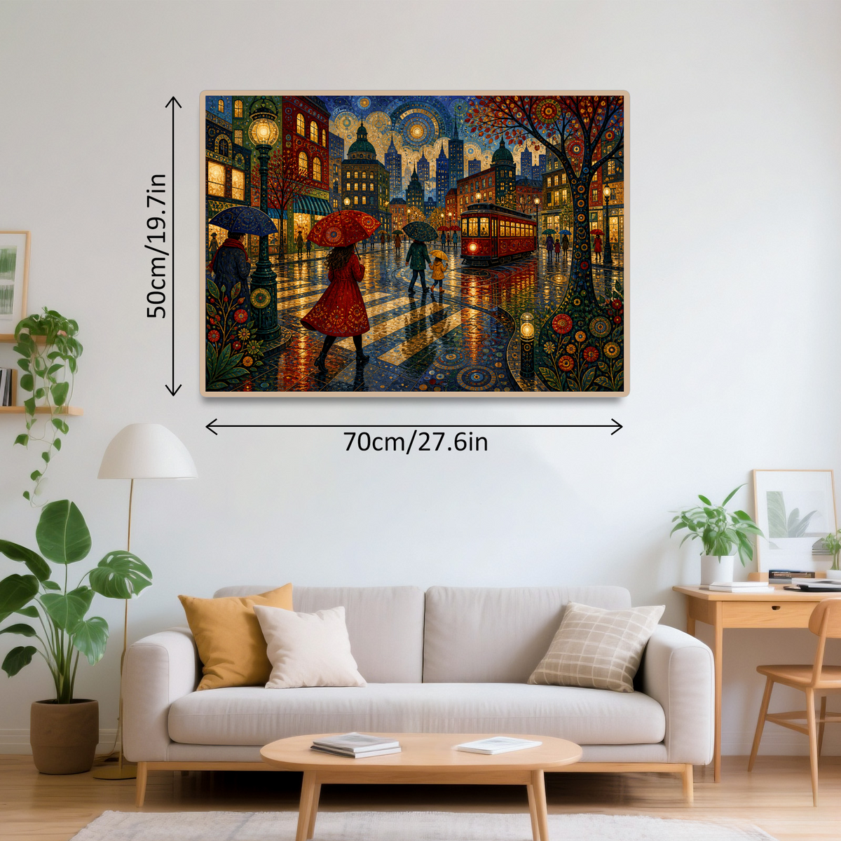 Enchanted Rainy Metropolis Crossing Landscape Puzzle - puzzle product view