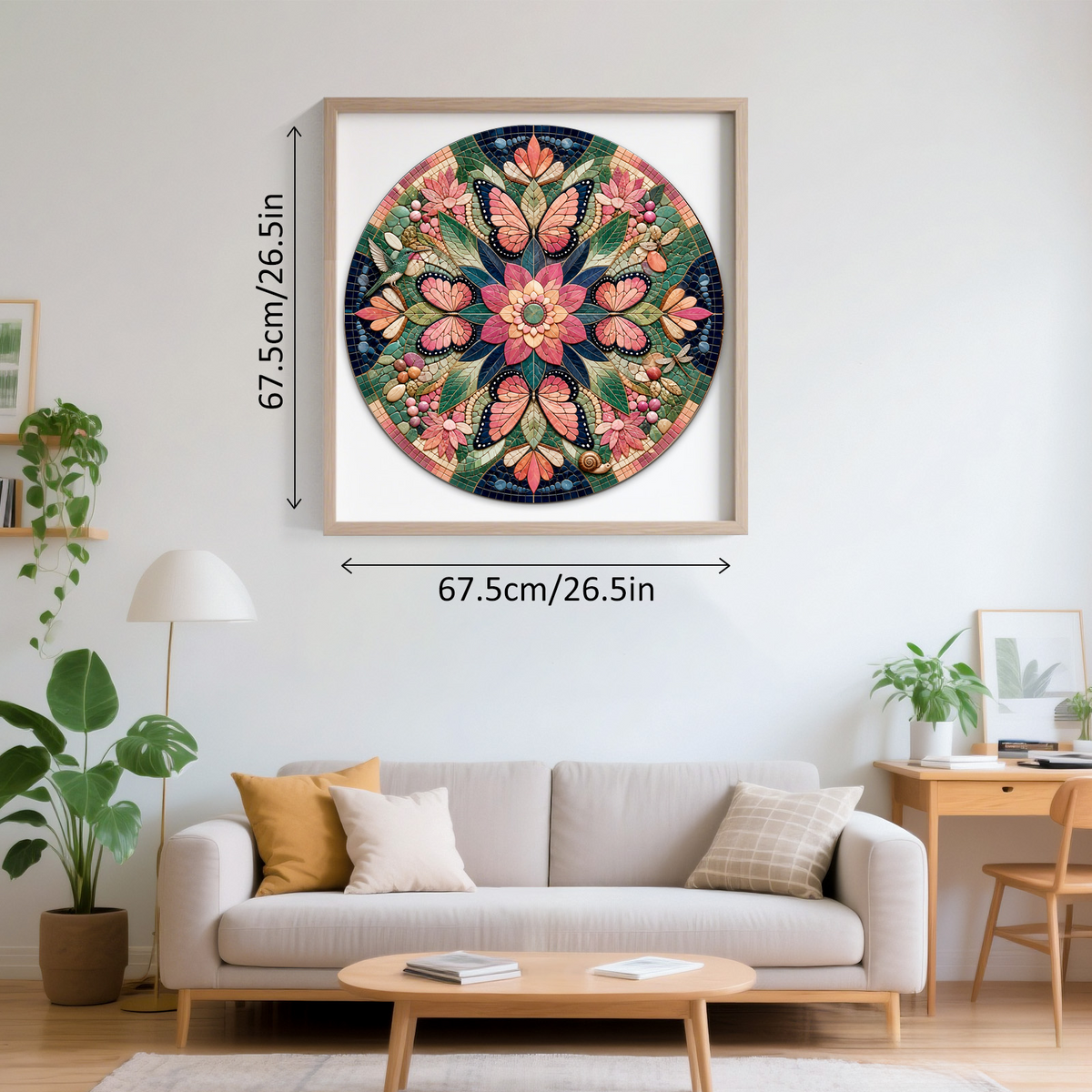 Whispering Botanical Kaleidoscope Round Puzzle - puzzle product view