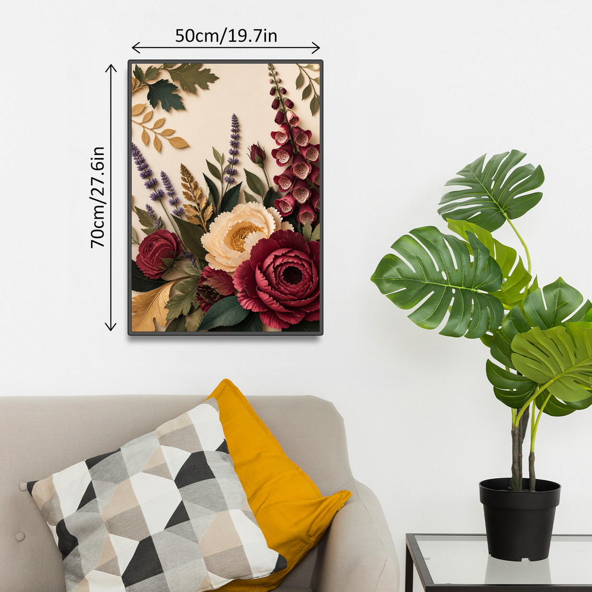 Luminous Botanical Repeat Paper Cut Collage Portrait Puzzle - puzzle product view