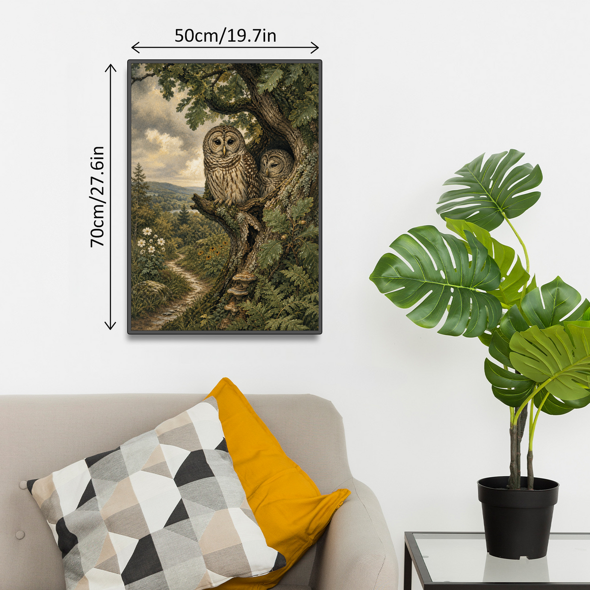 Rain-Washed Owls Portrait Puzzle - puzzle product view