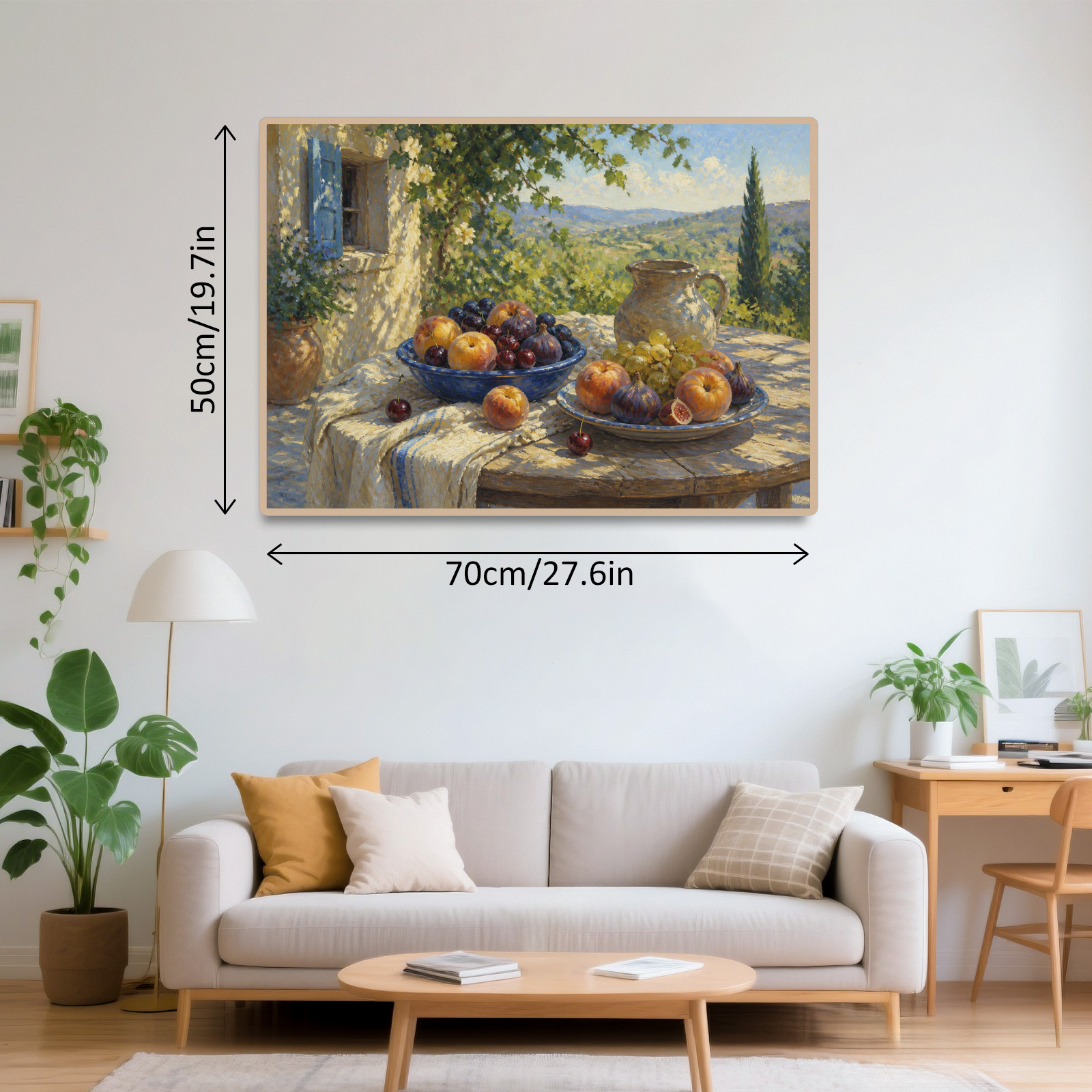 Moonlit Summer Fruit Table Textile Quilt Landscape Puzzle - puzzle product view