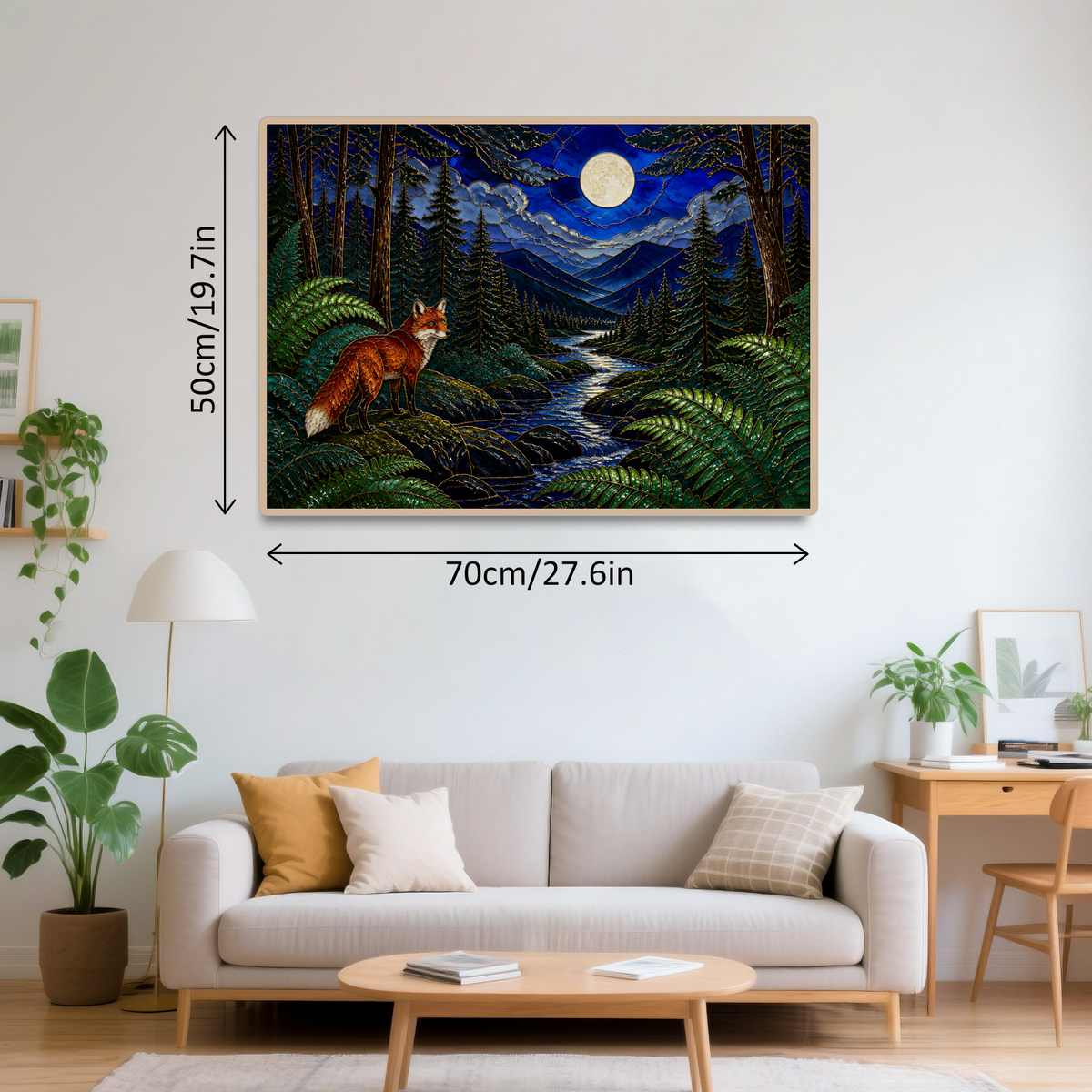Moonlit Fern Forest Landscape Puzzle - puzzle product view