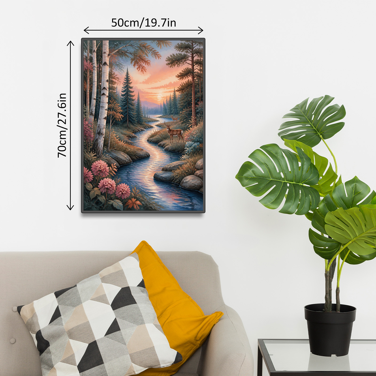 Story Rich Stained Glass Forest Mosaic Portrait Puzzle - puzzle product view