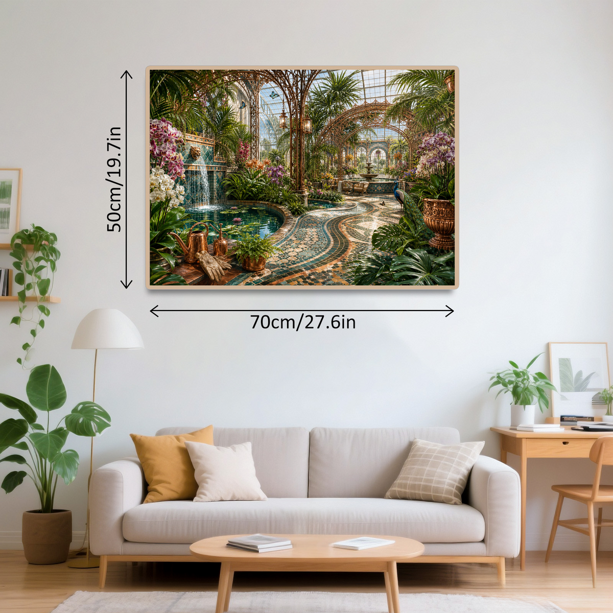 Rainwashed Botanical Greenhouse Maze Landscape Puzzle - puzzle product view