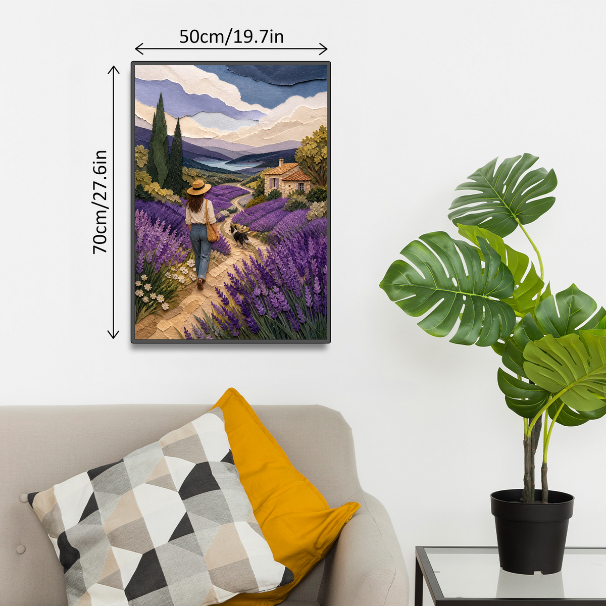 Rain-Washed Lavender Hills Portrait Puzzle - puzzle product view