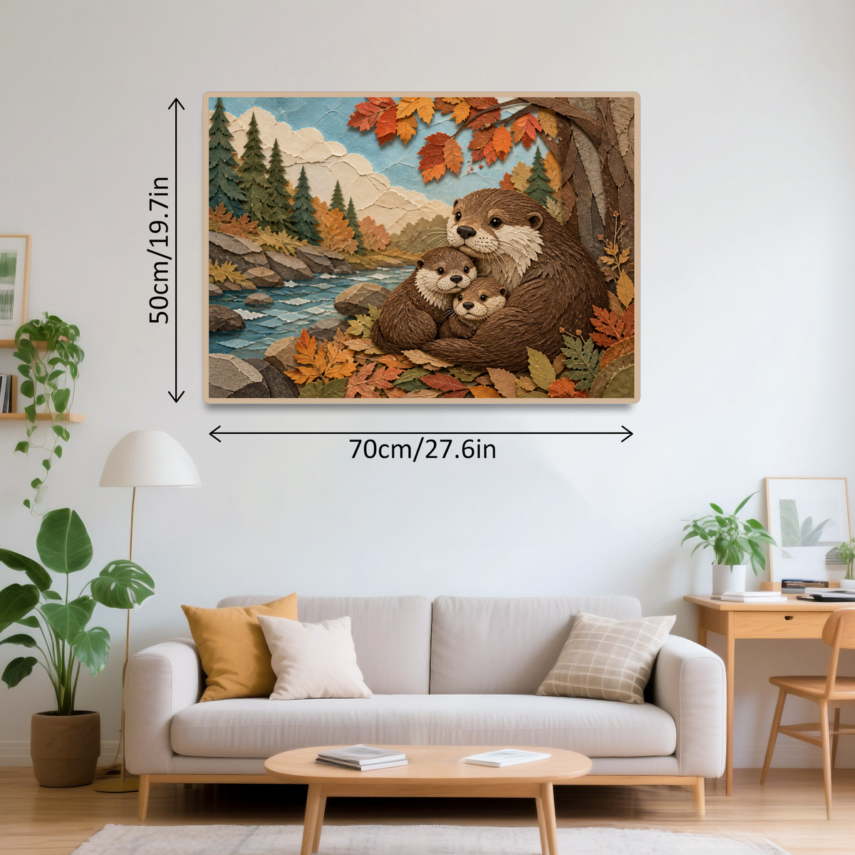 Quiet Otter Family Landscape Puzzle - puzzle product view