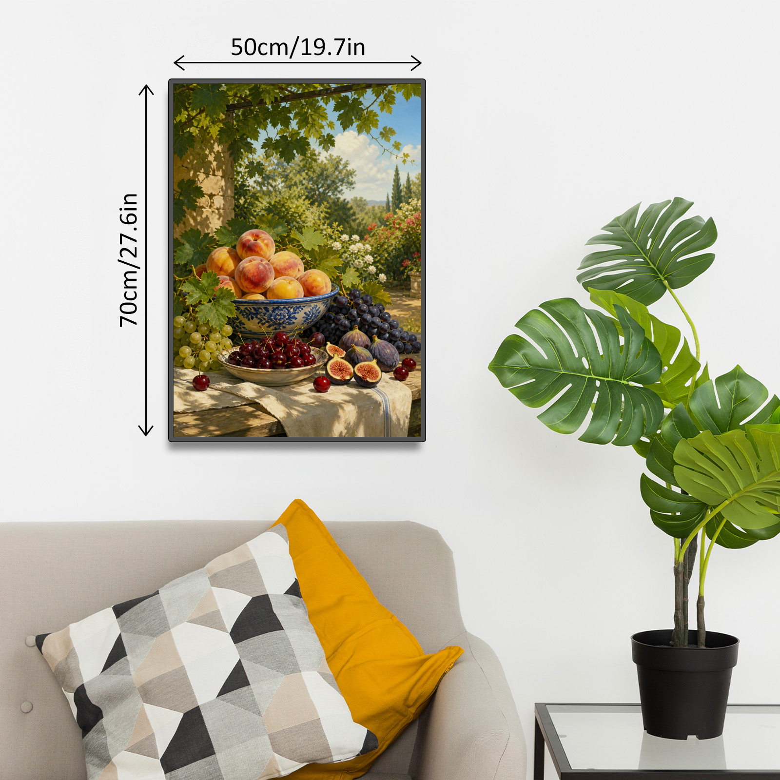 Golden Hour Summer Fruit Table Botanical Lithograph Portrait Puzzle - puzzle product view