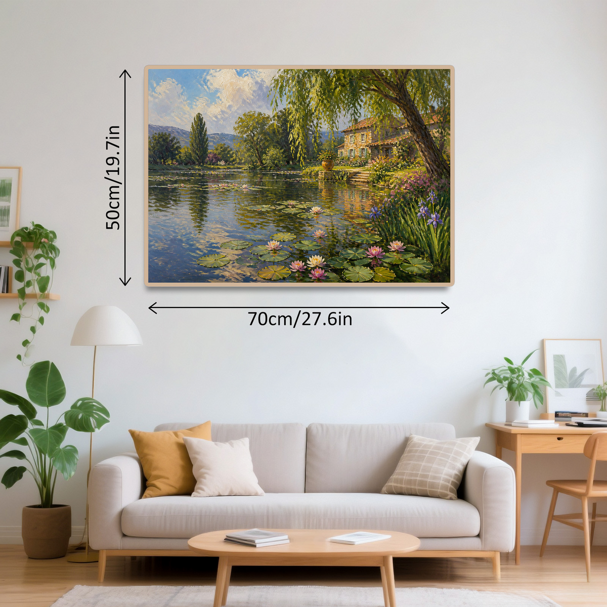 Luminous Water-Lily Pond Landscape Puzzle - puzzle product view